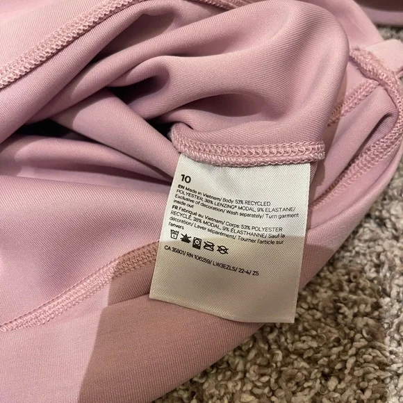 Lululemon Softstreme Perfectly Oversized Cropped Crew Pink Peony Size 10 - Picture 6 of 8